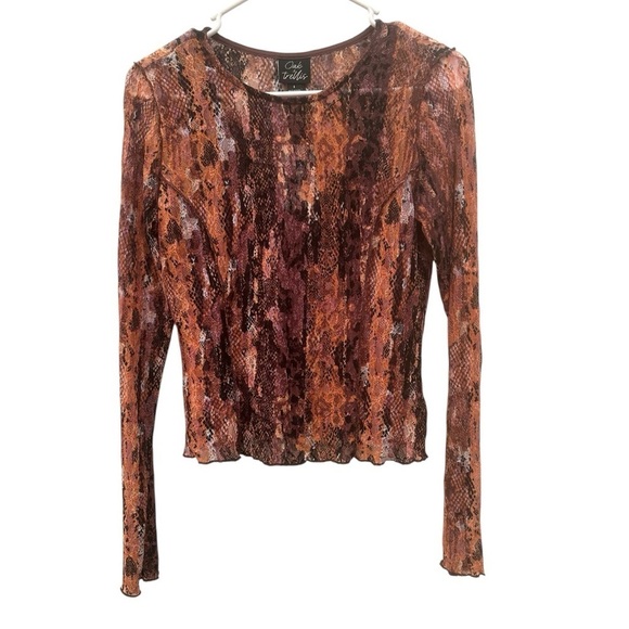 Oak & Trellis Tops - NWT Sheer Blouse with Tank Dark Whimsigoth Fairy Fall Festival Grunge Sz S